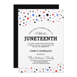 Small Cluster Of Stars | Juneteenth Holiday Event Brb In Invitation Front View