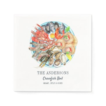 coastal crawfish boil birthday summer napkins