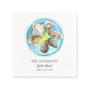 coastal oyster roast birthday summer napkins