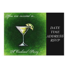 Small Cocktail Party Absinthe Invitation Front View