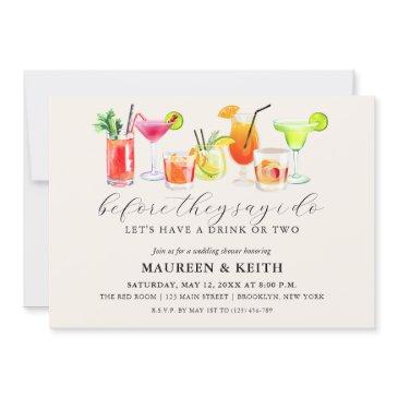 cocktail wedding shower | engagement party invitation