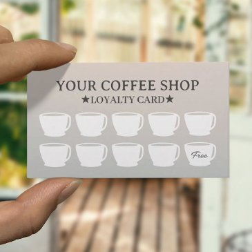 coffee cups elegant silver cafe customer loyalty invitations