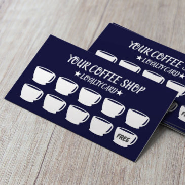 coffee cups navy coffee shop customer loyalty