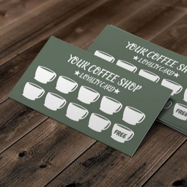 coffee cups sage green coffee customer loyalty