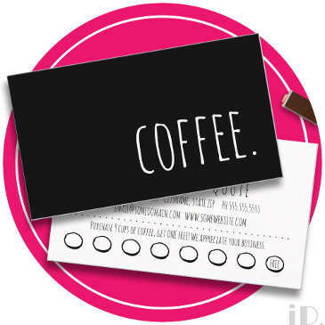 coffee loyalty punch invitations