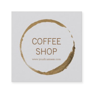 coffee shop - coffee stain square business invitations
