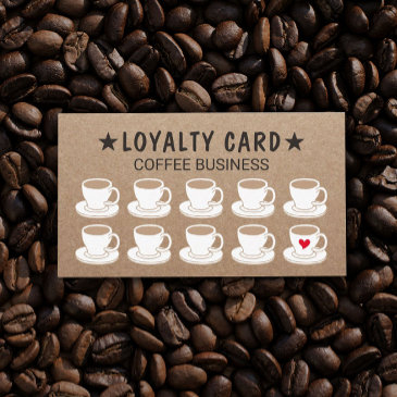 coffee shop cute cups rustic kraft coffee loyalty