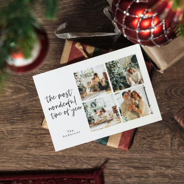 collage christmas four photos | wonderful holiday postinvitations