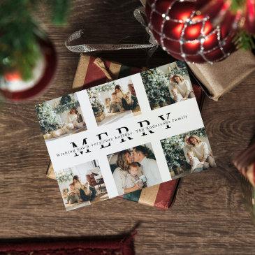 collage christmas six photos | merry holiday postc postinvitations
