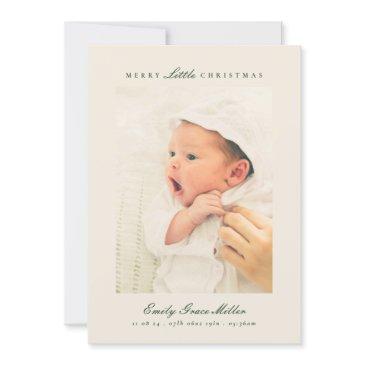 collage merry little christmas baby announcement