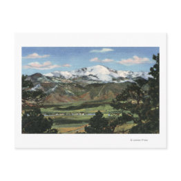 Small Colorado Springs, Co - Pikes Peak Postinvitations Front View