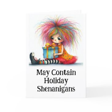 ** colorful 10 whimsical christmas girl gift ap97 thank you invitations