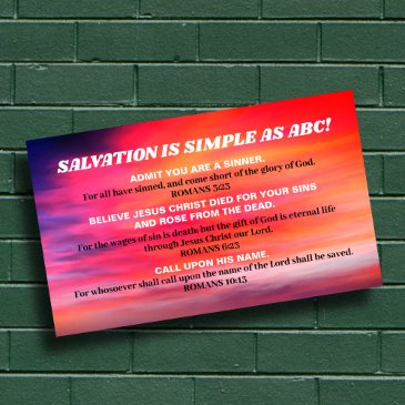 colorful christian salvation abc gospel business invitations