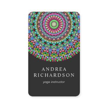 colorful floral mandala business invitations