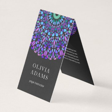 colorful gemstone mandala business invitations