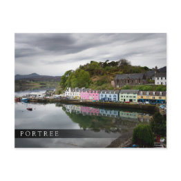 Small Colorful Houses In Portree, Skye Postinvitations Front View
