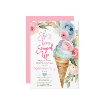 colorful pastel summer ice cream bridal shower invitation