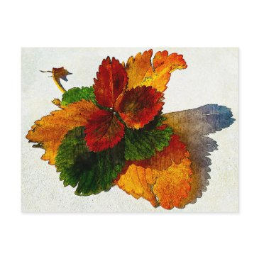 colorful shades of autumn leaves postinvitations