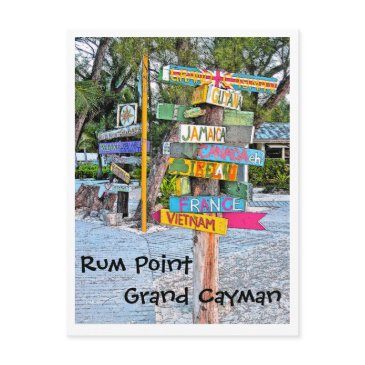 colorful signage (countries) rum point, gr.cayman postinvitations