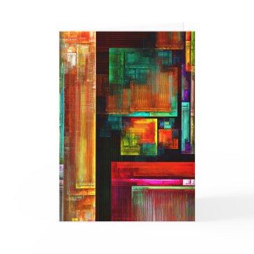 colorful squares modern abstract art pattern #04 invitations