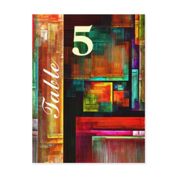 colorful squares modern abstract art pattern #04 postinvitations