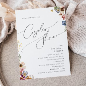 colorful wildflower | garden couples shower invitation