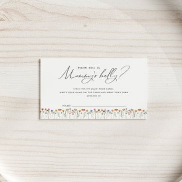 colorful wildflower "how big is mommys belly" invitations