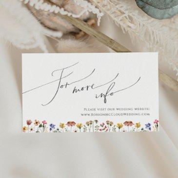 colorful wildflower | wedding website enclosure invitations