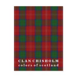 Small Colors Of Scotland Clan Chisholm Tartan Postinvitations Front View