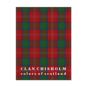 colors of scotland clan chisholm tartan postinvitations