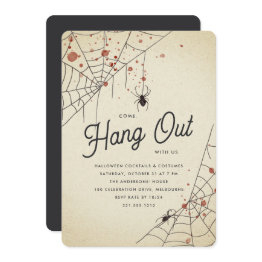 Small Come Hang Out With Us Halloween Party Invitation Front View