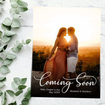 coming soon photo pregnancy announcement invitations