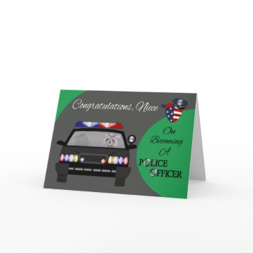 congratulations, niece, police greeting invitations