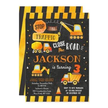 construction birthday invitations