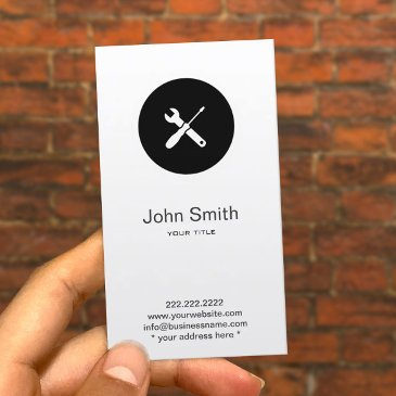 construction handyman plumber minimalist business invitations