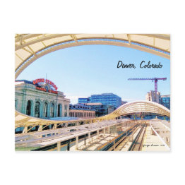 Small Contemporary Look, Union Station, Crane Denver Co Postinvitations Front View