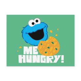 Small Cookie Monster | Me Hungry! Postinvitations Front View