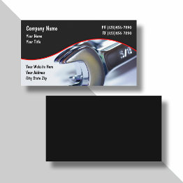 Small Cool Automotive Theme Business Invitations Front View