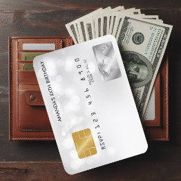 Small Cool Credit Invitations Birthday Party Front View