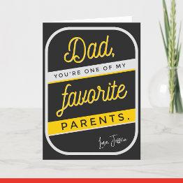 Small Cool Fathers Day Invitations Front View