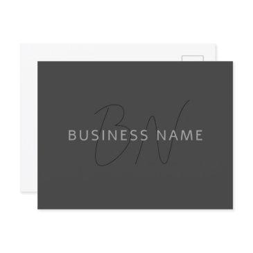 cool looking name & monogram | dark grey postinvitations