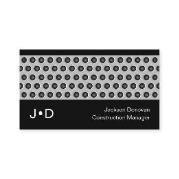 cool rustic steel metal grid plate pattern business invitations
