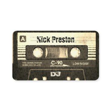 cool sepia retro audio cassette | dj professional business invitations