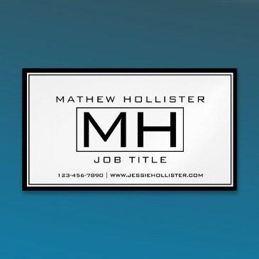 cool white & black professional business invitations magnet