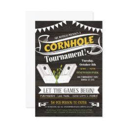 Small Cornhole Invitation Front View