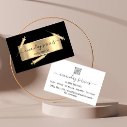 Small Cosmetologist Syringe Botox B12 Qrcode Black Business Invitations Front View