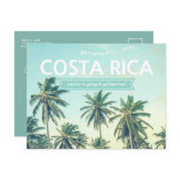 Small Costa Rica Beach Wedding Save The Dates Announcement Postinvitations Front View