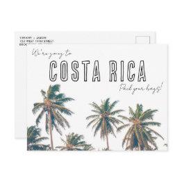 Small Costa Rica Destination Beach Wedding Save The Date Postinvitations Front View