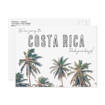 costa rica destination beach wedding save the date postinvitations