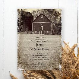 Small Country Barn Party Junior / Senior Prom Invitation Front View